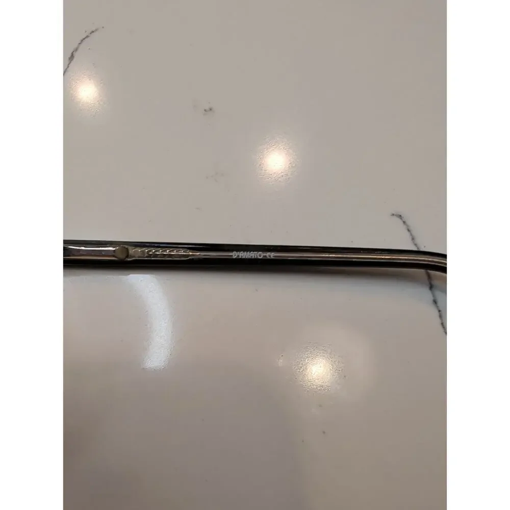 D’Amato Eyeglasses Frame Full Rim Rectangular Black Metal Optical Glasses Only